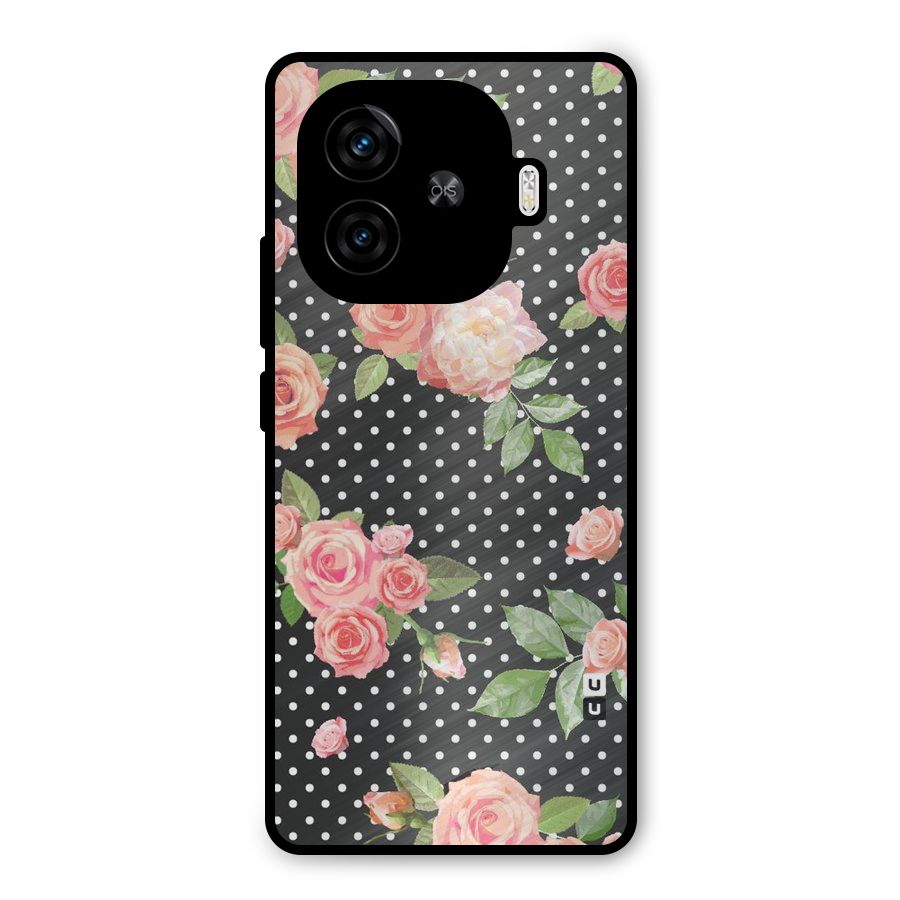 Polka Peach Metal Back Case for iQOO Neo 10R