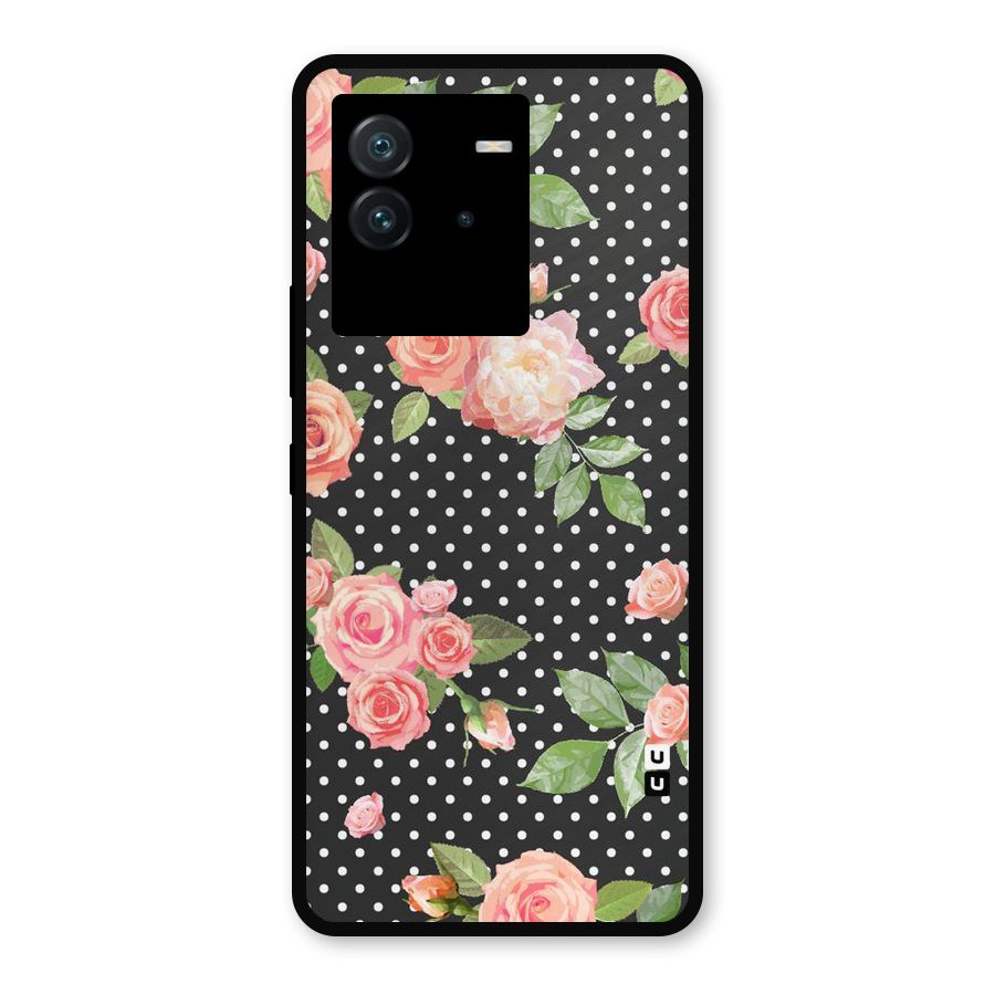 Polka Peach Metal Back Case for iQOO Neo 6 5G