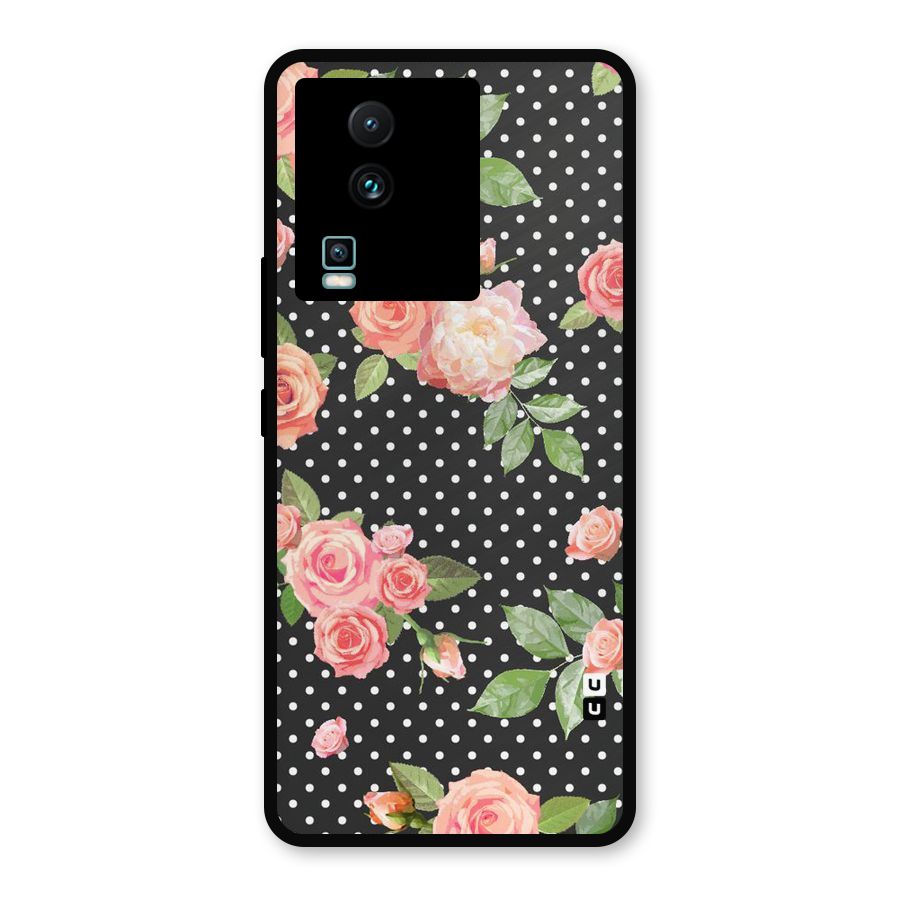 Polka Peach Metal Back Case for iQOO Neo 7