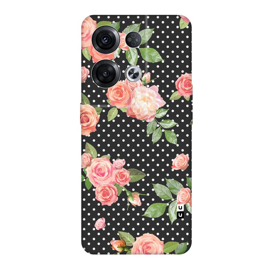 Polka Peach Original Polycarbonate Back Case for Oppo Reno8 Pro 5G