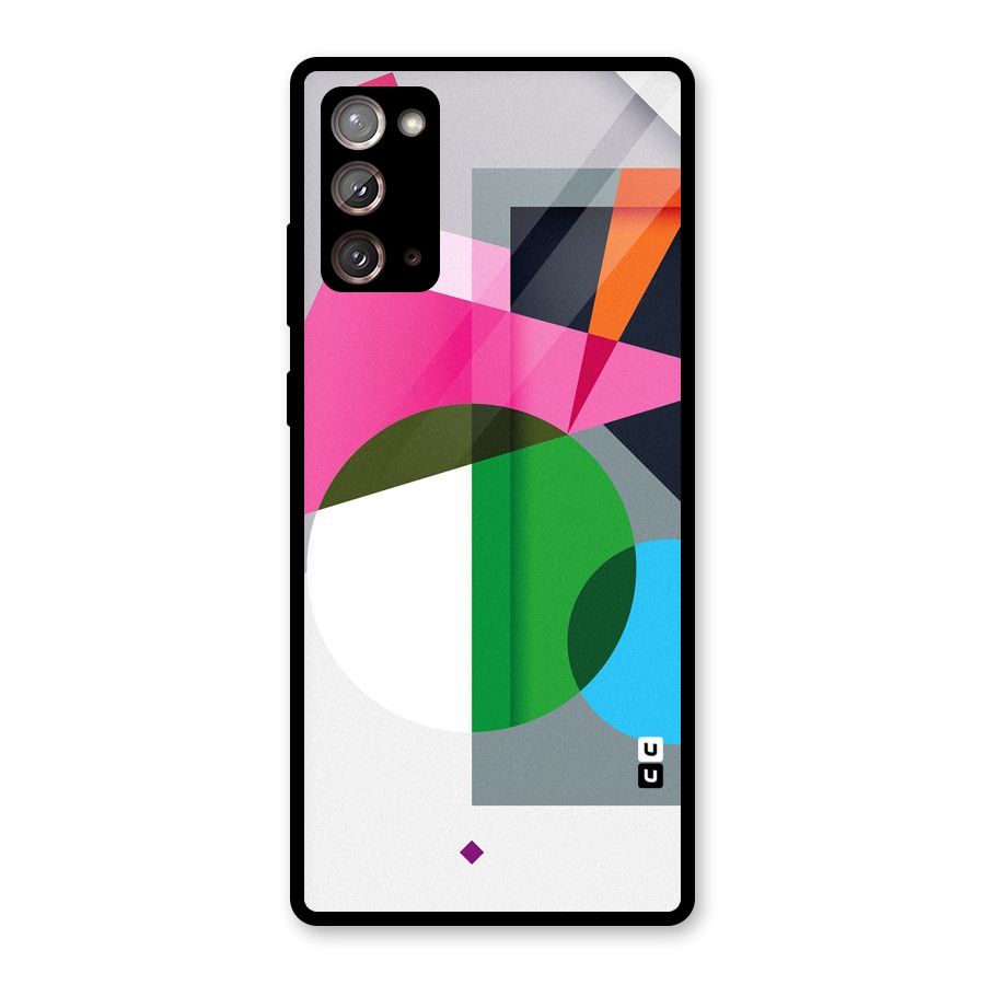 Polygons Cute Pattern Glass Back Case for Galaxy Note 20