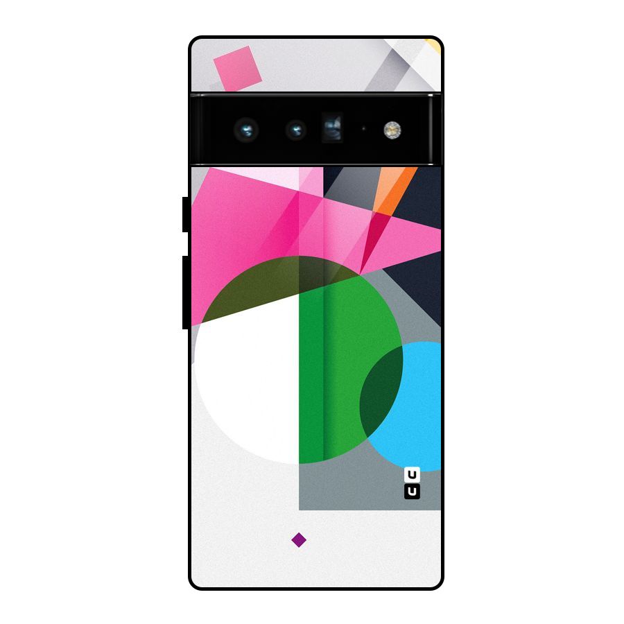 Polygons Cute Pattern Glass Back Case for Google Pixel 6 Pro