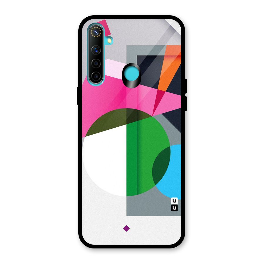 Polygons Cute Pattern Glass Back Case for Realme Narzo 10