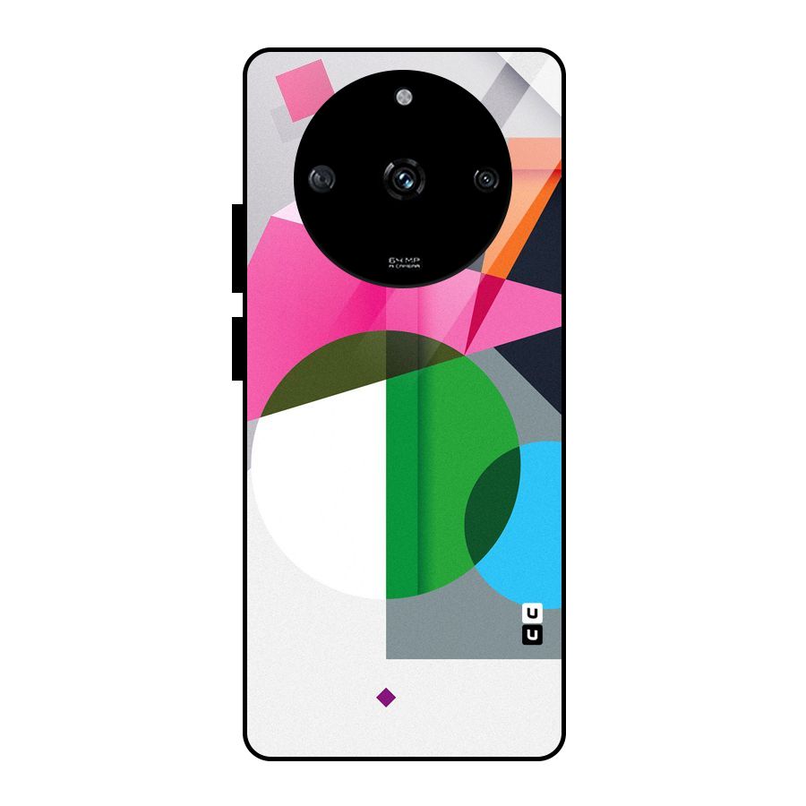Polygons Cute Pattern Glass Back Case for Realme Narzo 60 5G