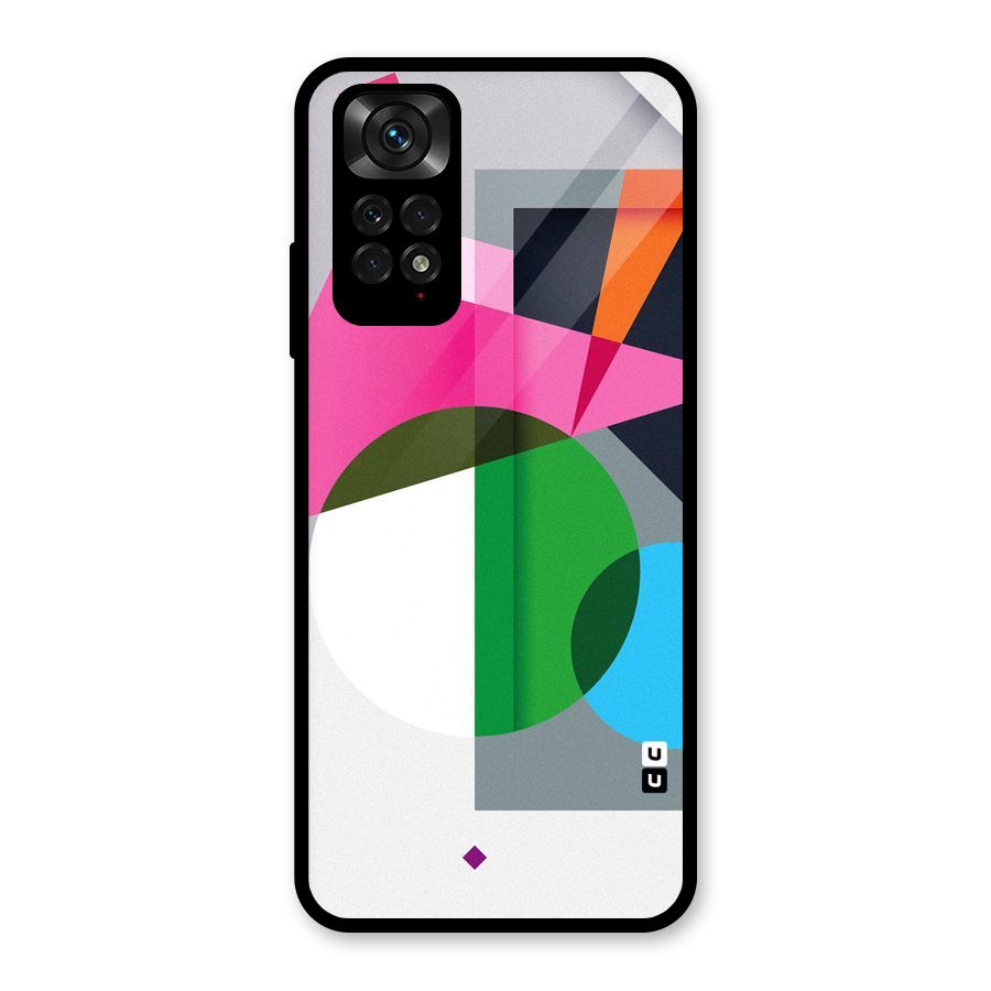 Polygons Cute Pattern Glass Back Case for Redmi Note 11S