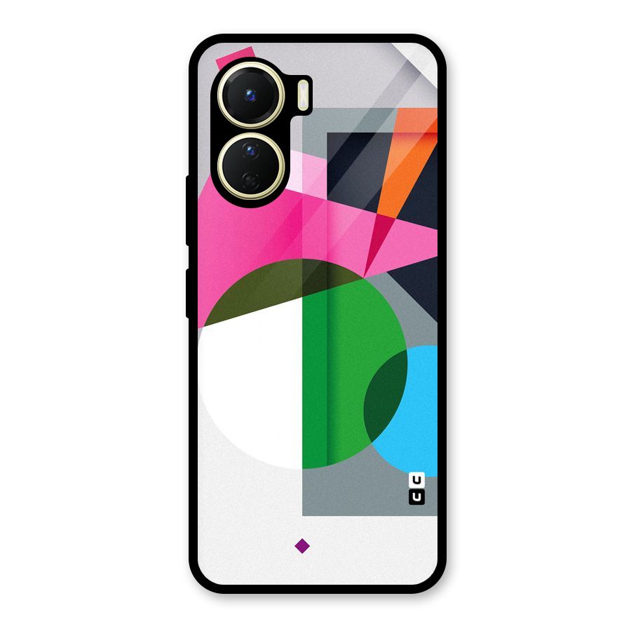Polygons Cute Pattern Glass Back Case for Vivo Y16