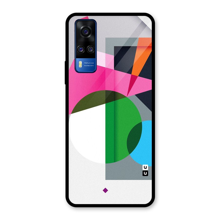 Polygons Cute Pattern Glass Back Case for Vivo Y31