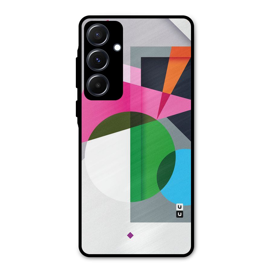 Polygons Cute Pattern Metal Back Case for Galaxy A55