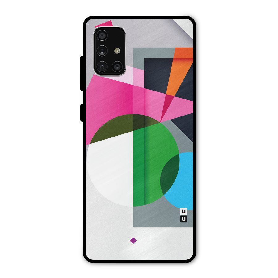 Polygons Cute Pattern Metal Back Case for Galaxy A71
