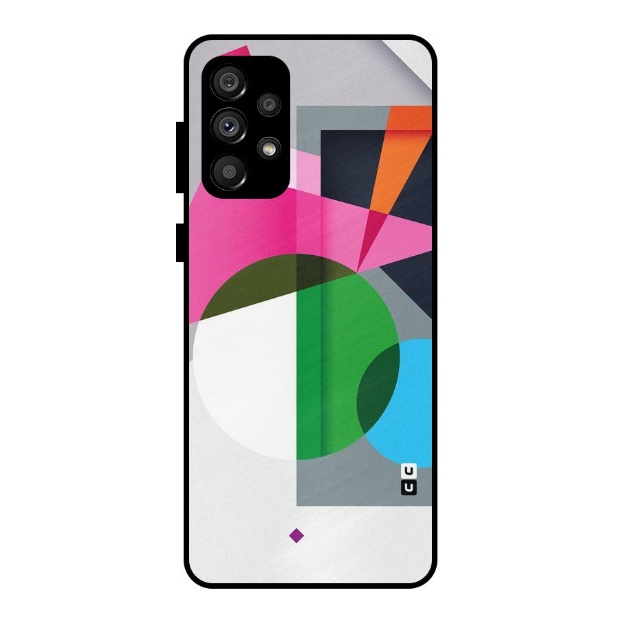 Polygons Cute Pattern Metal Back Case for Galaxy A73 5G