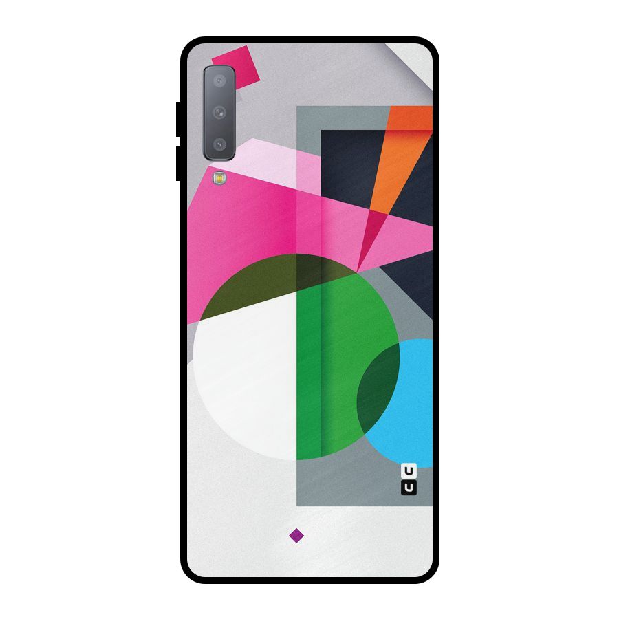 Polygons Cute Pattern Metal Back Case for Galaxy A7 (2018)