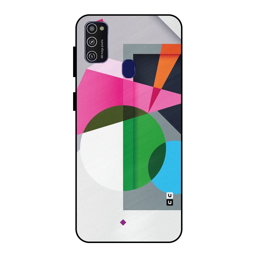 Polygons Cute Pattern Metal Back Case for Galaxy M21