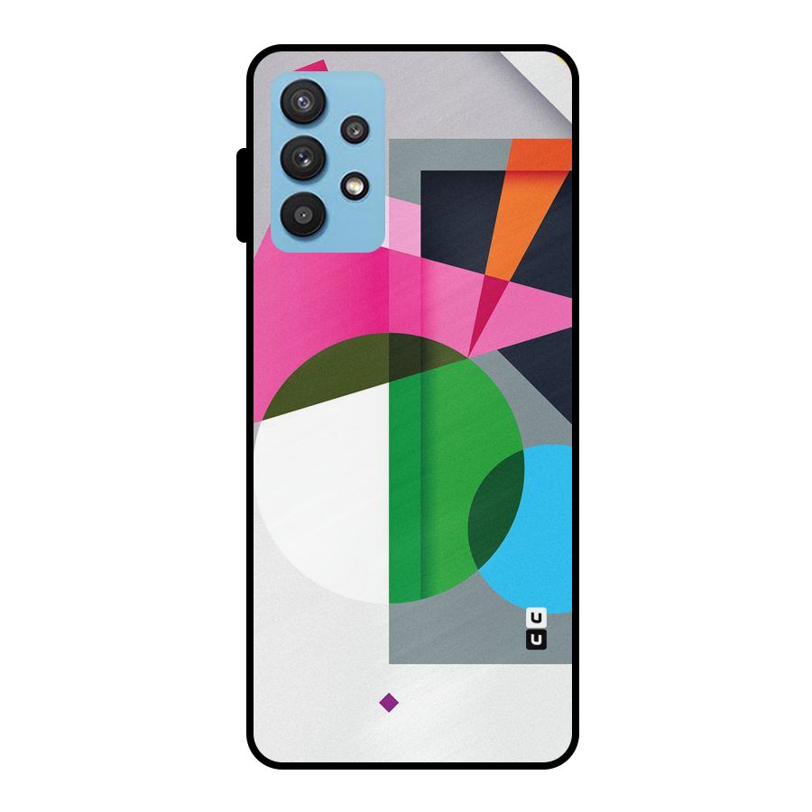 Polygons Cute Pattern Metal Back Case for Galaxy M32 5G