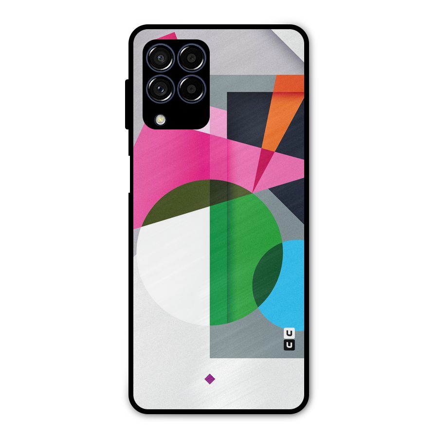 Polygons Cute Pattern Metal Back Case for Galaxy M53 5G