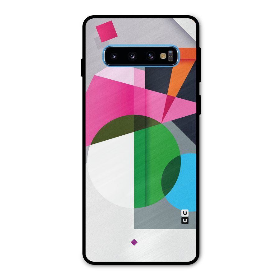 Polygons Cute Pattern Metal Back Case for Galaxy S10
