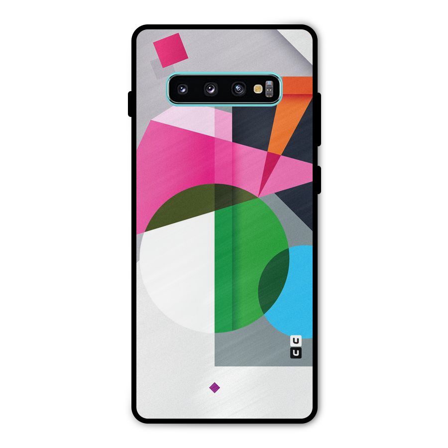 Polygons Cute Pattern Metal Back Case for Galaxy S10 Plus
