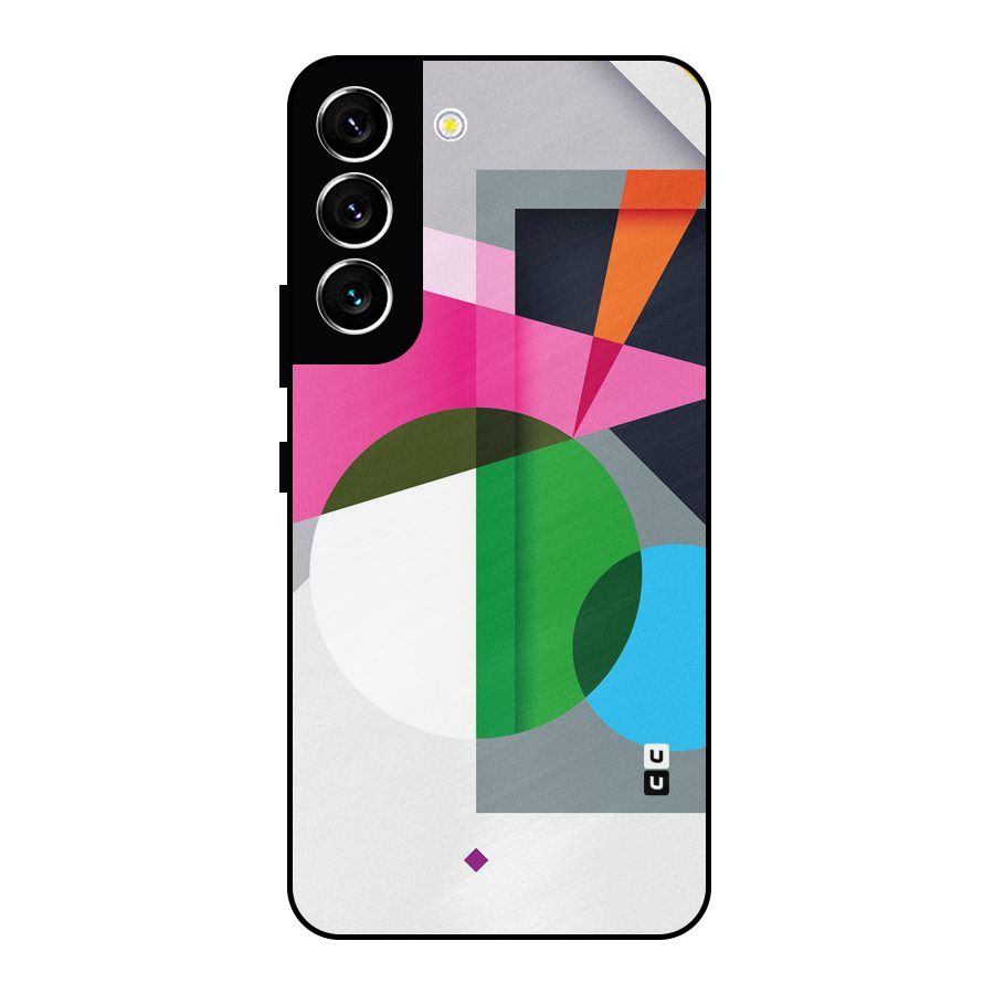 Polygons Cute Pattern Metal Back Case for Galaxy S22 5G
