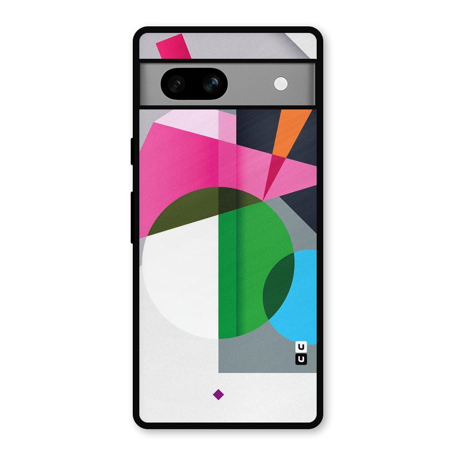 Polygons Cute Pattern Metal Back Case for Google Pixel 7a