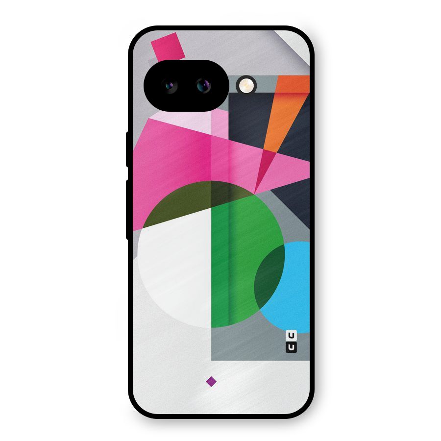 Polygons Cute Pattern Metal Back Case for Google Pixel 9a