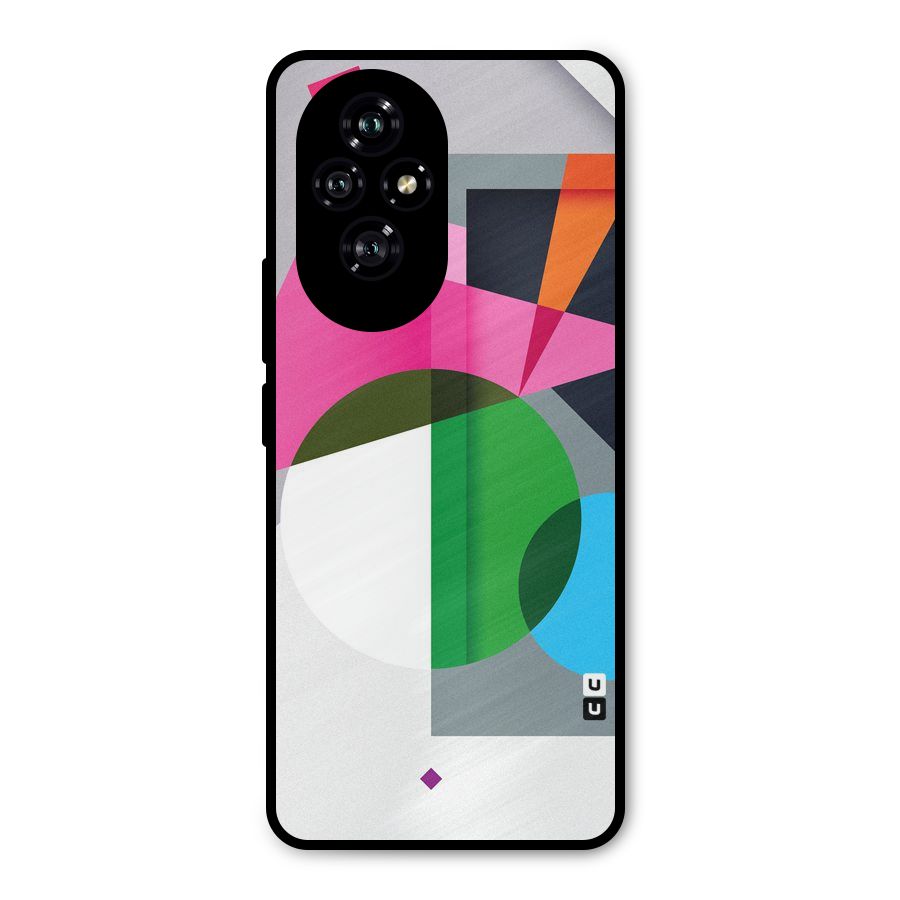 Polygons Cute Pattern Metal Back Case for Honor 200