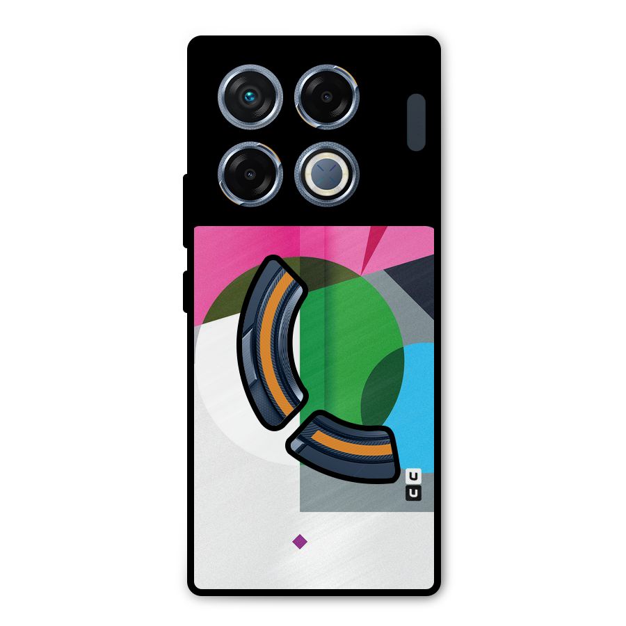 Polygons Cute Pattern Metal Back Case for Infinix GT 20 Pro