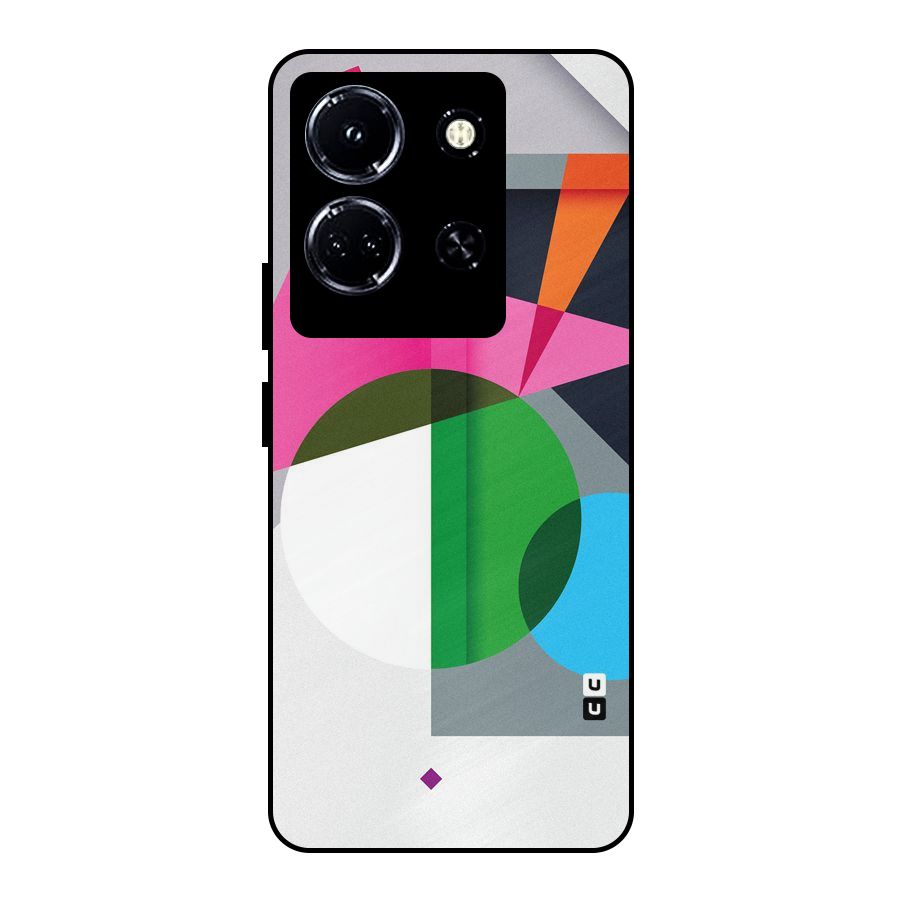Polygons Cute Pattern Metal Back Case for Infinix Note 30 5G