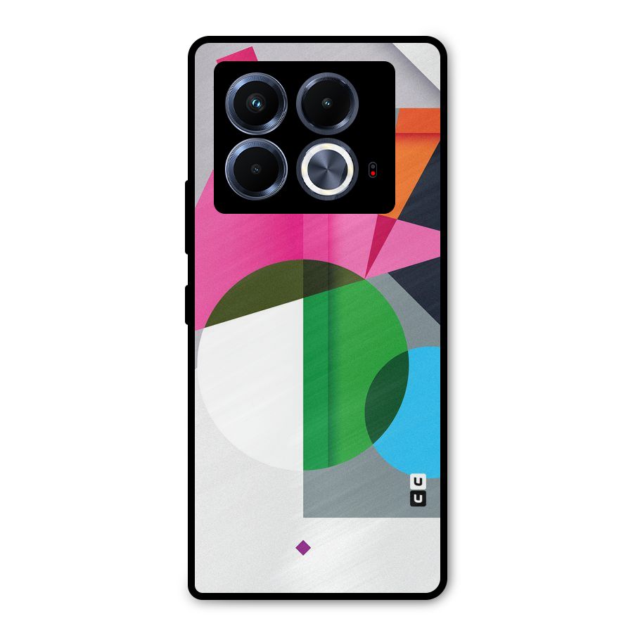 Polygons Cute Pattern Metal Back Case for Infinix Note 40 5G