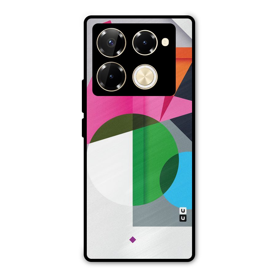 Polygons Cute Pattern Metal Back Case for Infinix Note 40 Pro Plus