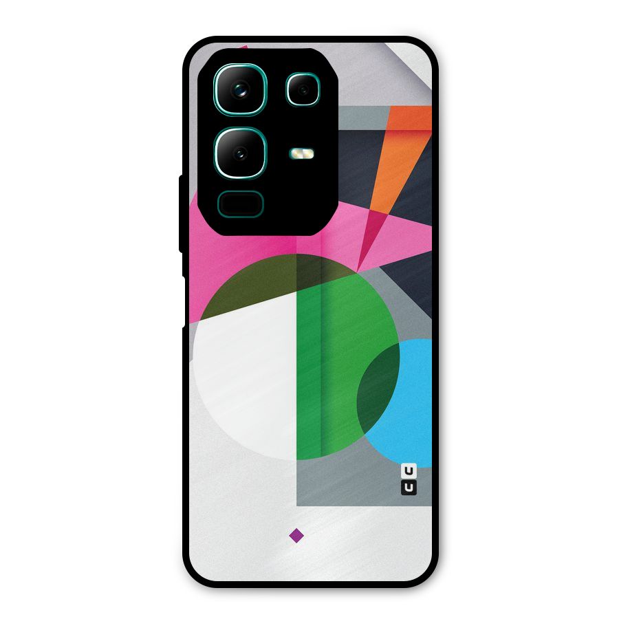 Polygons Cute Pattern Metal Back Case for Infinix Note 50x