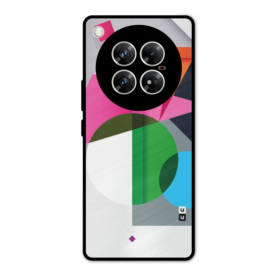 Polygons Cute Pattern Metal Back Case for Infinix Zero 40 5G