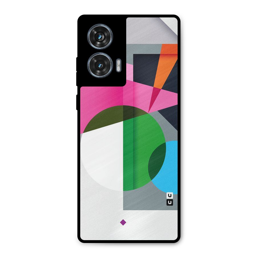 Polygons Cute Pattern Metal Back Case for Motorola Edge 50 Fusion