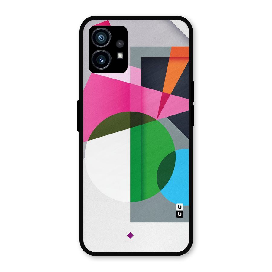 Polygons Cute Pattern Metal Back Case for Nothing Phone 1