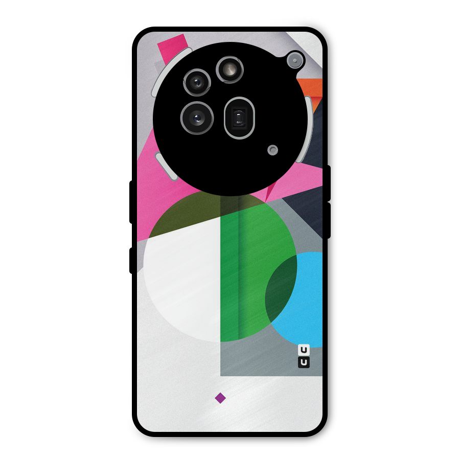 Polygons Cute Pattern Metal Back Case for Nothing Phone 3a Pro