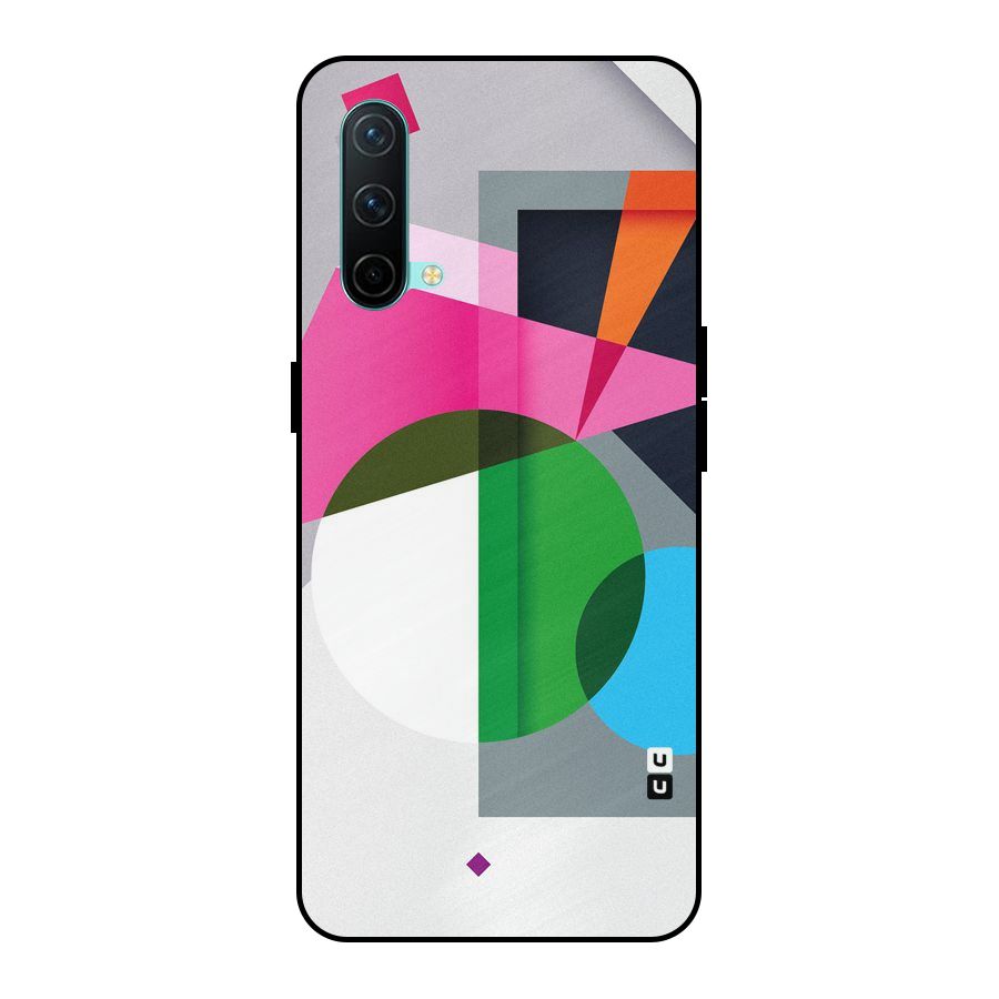 Polygons Cute Pattern Metal Back Case for OnePlus Nord CE 5G