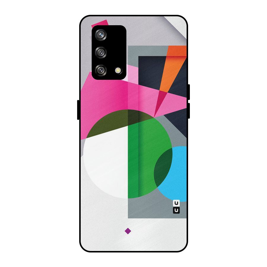 Polygons Cute Pattern Metal Back Case for Oppo F19