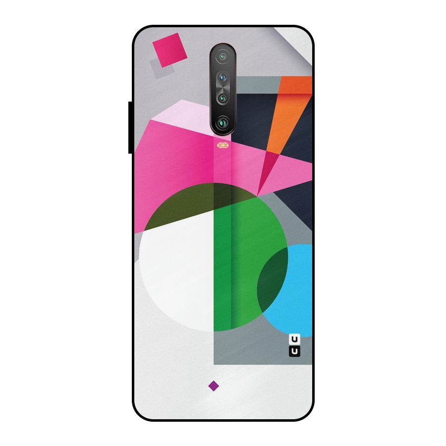 Polygons Cute Pattern Metal Back Case for Poco X2