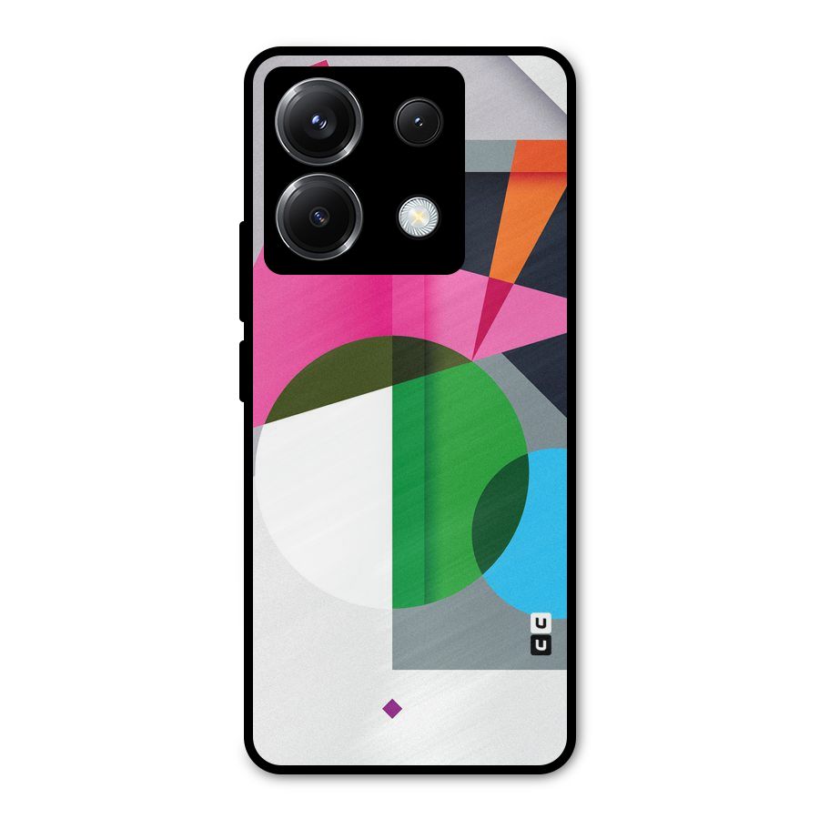Polygons Cute Pattern Metal Back Case for Poco X6
