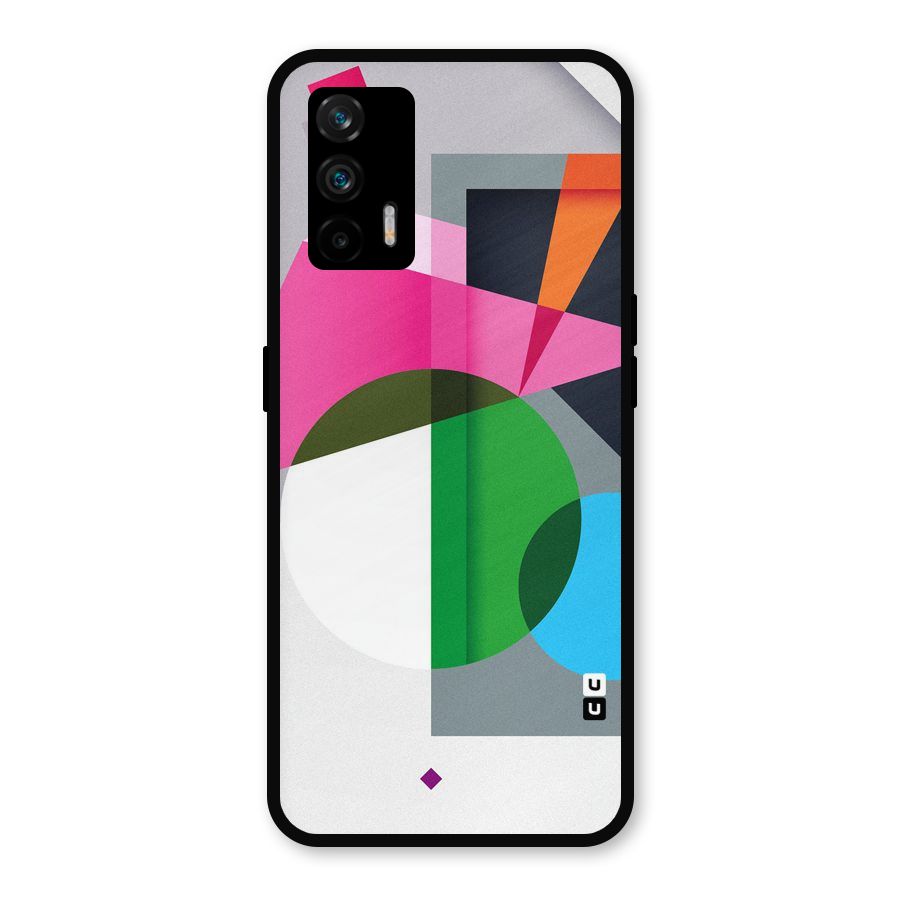 Polygons Cute Pattern Metal Back Case for Realme GT 5G