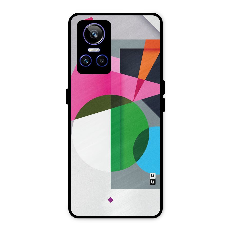 Polygons Cute Pattern Metal Back Case for Realme GT Neo 3