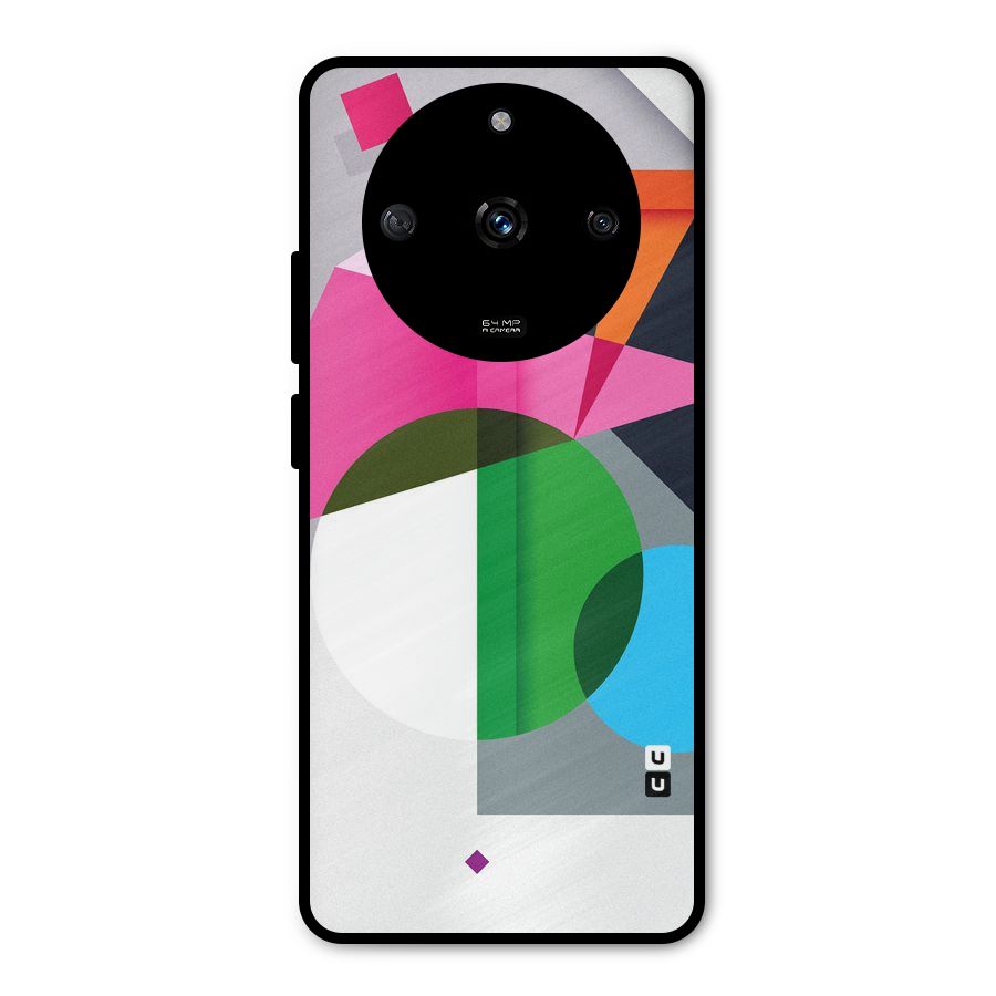 Polygons Cute Pattern Metal Back Case for Realme Narzo 60 5G