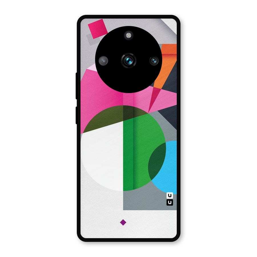 Polygons Cute Pattern Metal Back Case for Realme Narzo 60 Pro