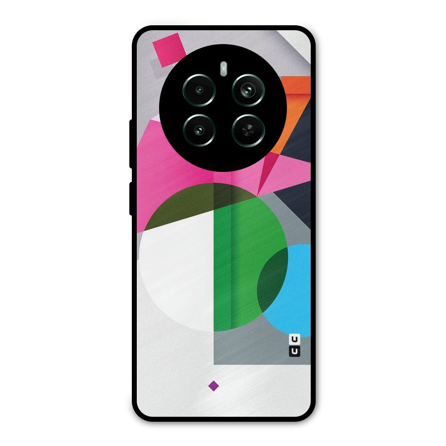 Polygons Cute Pattern Metal Back Case for Realme Narzo 70 Pro