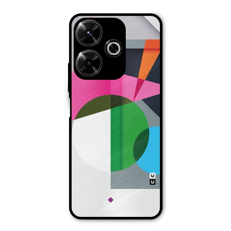 Polygons Cute Pattern Metal Back Case for Redmi 13 5G