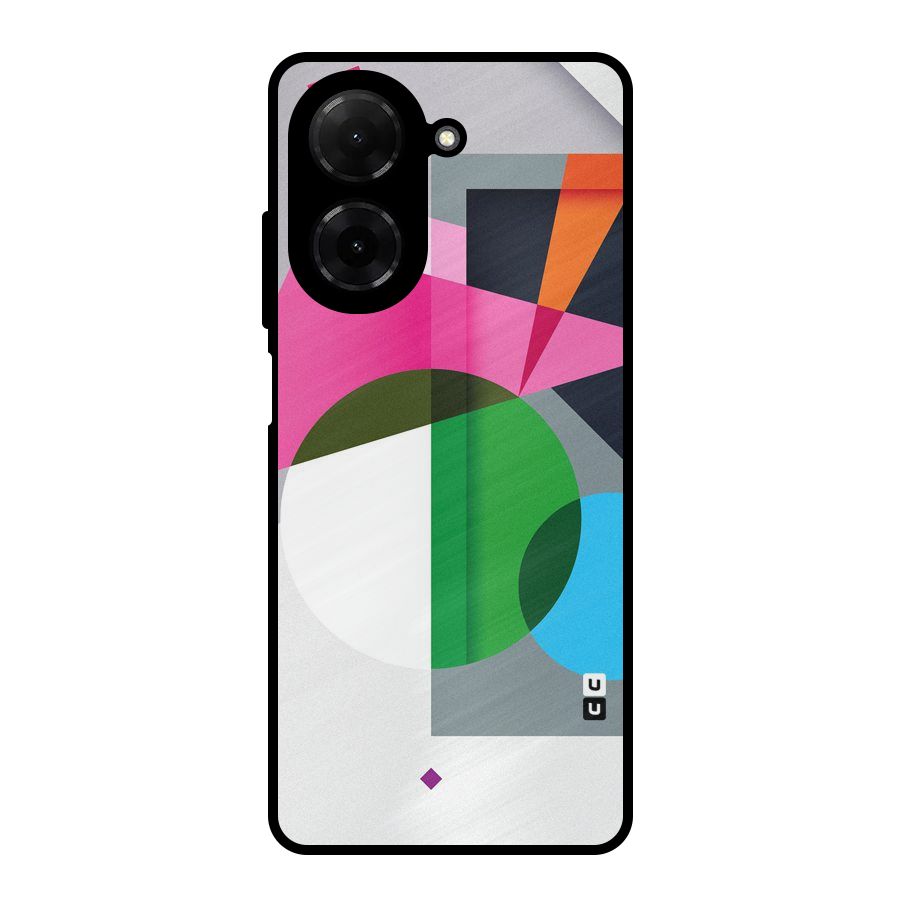 Polygons Cute Pattern Metal Back Case for Redmi A5 4G
