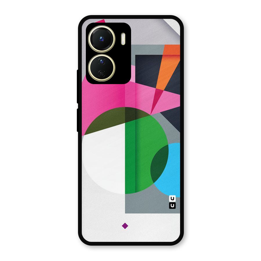 Polygons Cute Pattern Metal Back Case for Vivo T2x