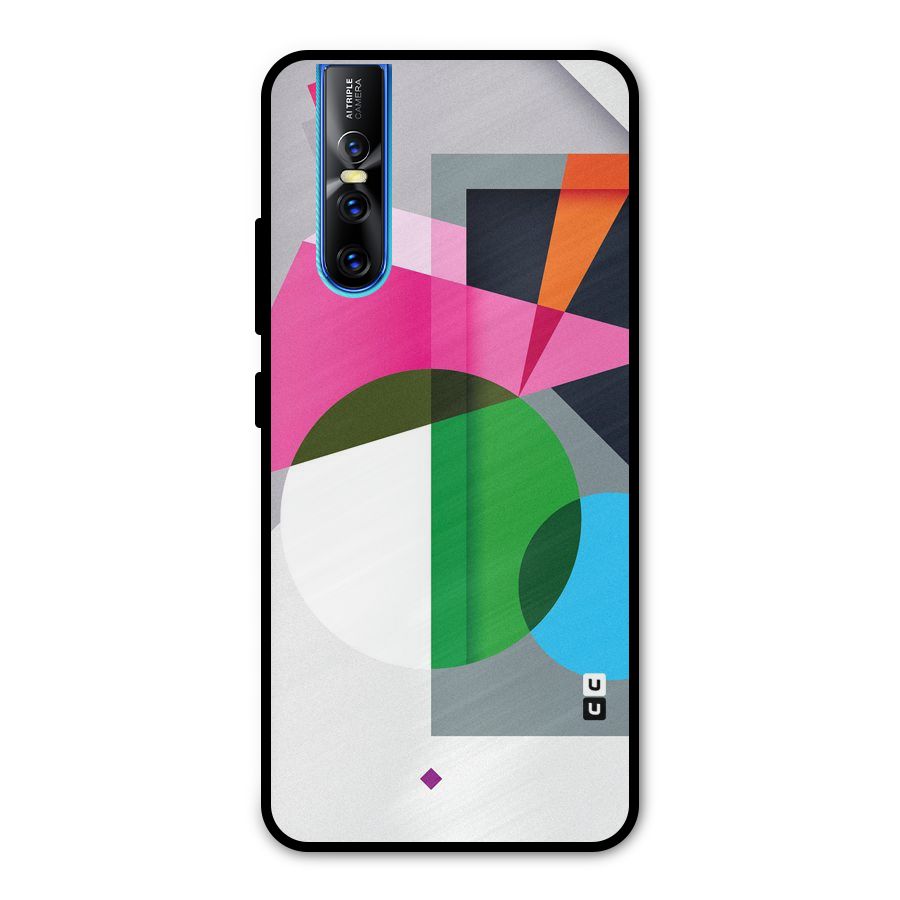 Polygons Cute Pattern Metal Back Case for Vivo V15 Pro