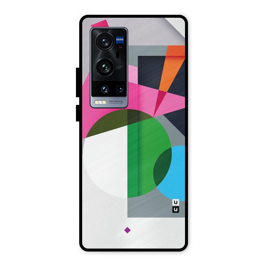Polygons Cute Pattern Metal Back Case for Vivo X60 Pro Plus