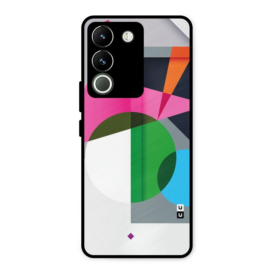 Polygons Cute Pattern Metal Back Case for Vivo Y200