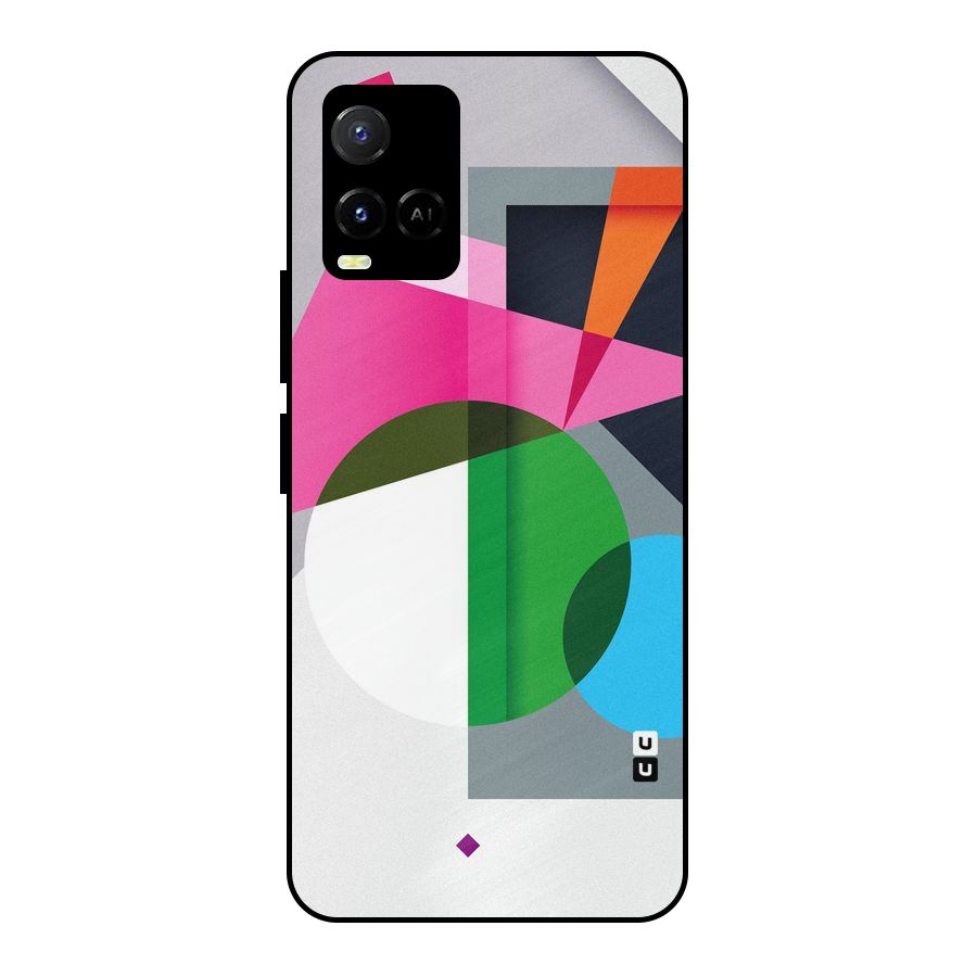 Polygons Cute Pattern Metal Back Case for Vivo Y21