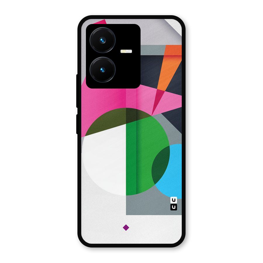 Polygons Cute Pattern Metal Back Case for Vivo Y22